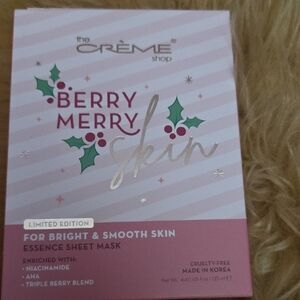 The Crème Shop Berry Merry Skin Essence Sheet Mask - Pink 5 Pack NWOT